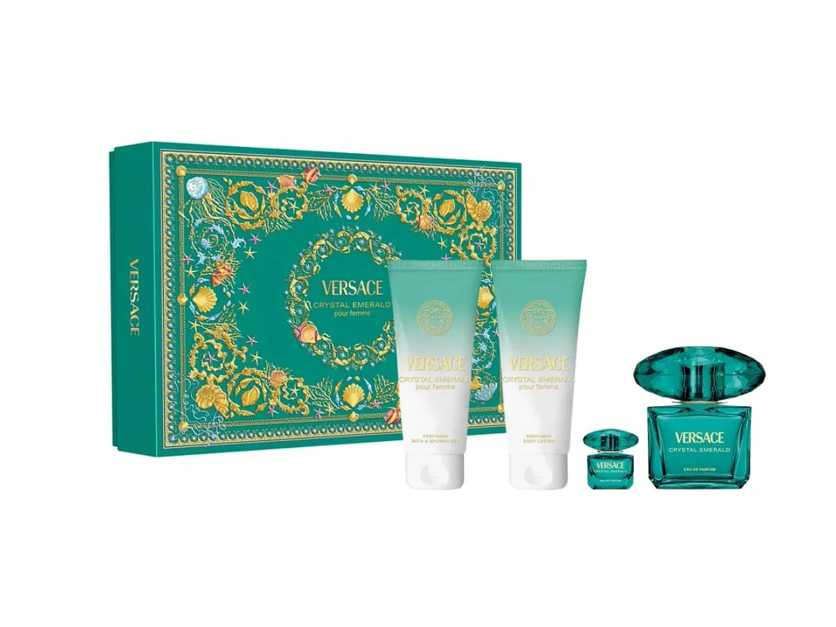 Set Versace Crystal Esmeralda 4 Pzas